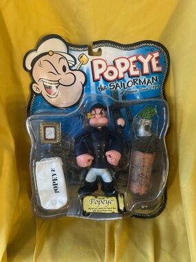 Popeye Peacoat Figure New Sealed 2001 Collectible with Accessories